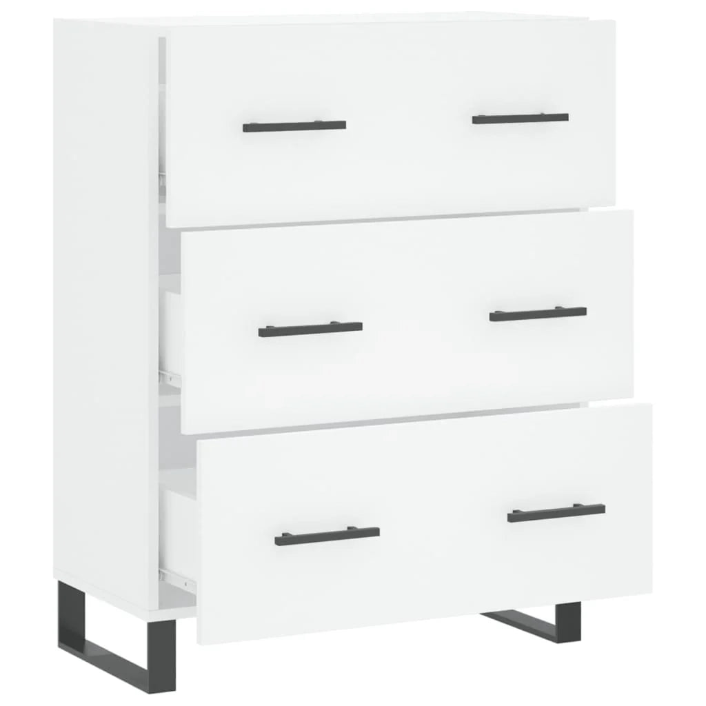 Buffet credenza cassettiera mobiletto mobile contenitore organizer per cucina soggiorno salotto 69,5 x 34 x 90 cm legno ingegnerizzato bianco 02_0030464
