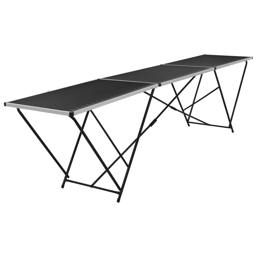Tavolo Pieghevole per Carta da Parati MDF Alluminio 300x60x78cm CFW9455066