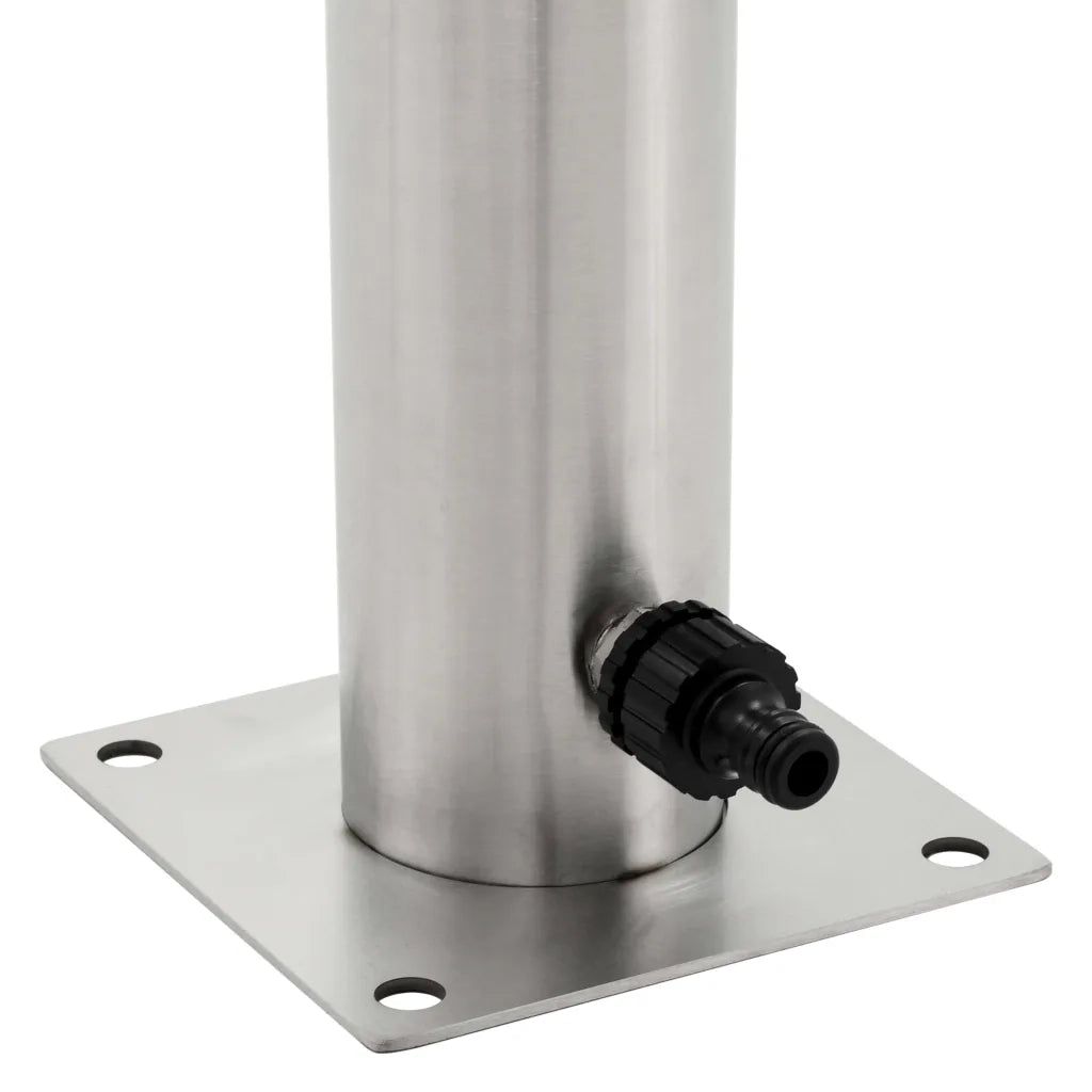 Fontanella a Colonna in Acciaio Inossidabile Rotonda 95 cm CFW6807542