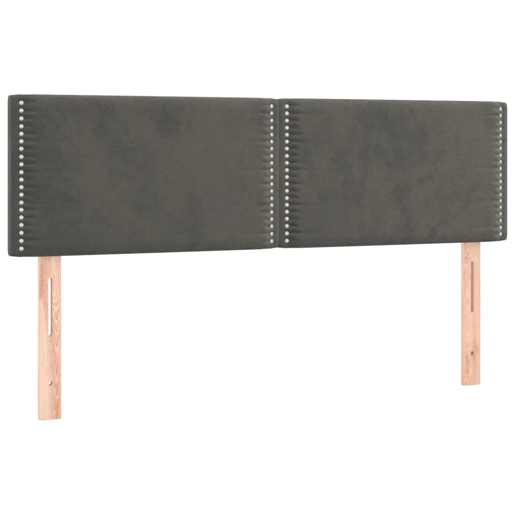 Letto a Molle con Materasso e LED Grigio Scuro 140x190 cm 3134340