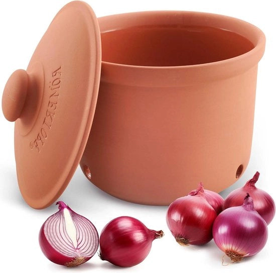 Piatto di conservazione Römertopf 415 05 - 19 kg di aglio - Rosso