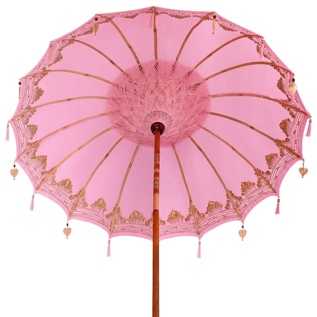 Parasol Balinese 260 Rosa 210-220 cm Cotone e legno massello 3356906