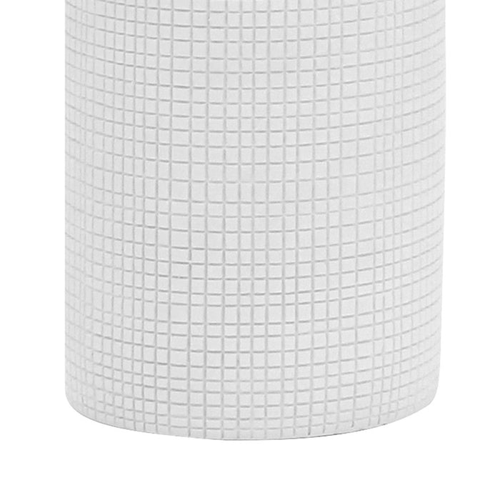 Dispenser serie next, color bianco con particolare lavorazione quadrettata