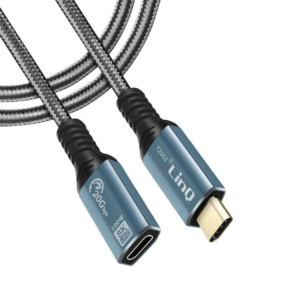 Trade Shop - Cavo Prolunga Type-c Maschio-femmina 2mt Ricarica 100w Risoluzione 8k 20gbps T20g2 -