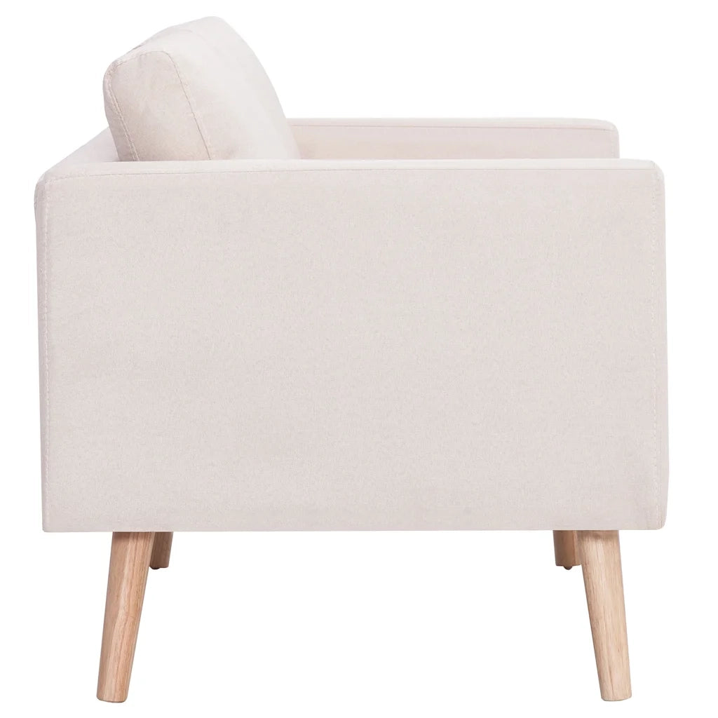 Divano a 2 Posti in Tessuto Crema cod mxl 15144