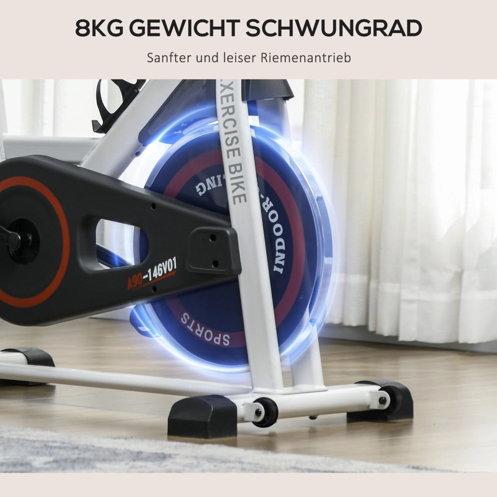 Bicicletta Ellittica ¨C Zephmum ¨C Bianco/Nero 103x53x100-114cm