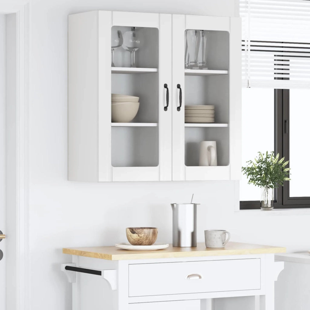 Mobile da cucina con porta 2 pz-Set di 2 Armadio da cucina Bianco Lucido 40 x 31 x 80 cm