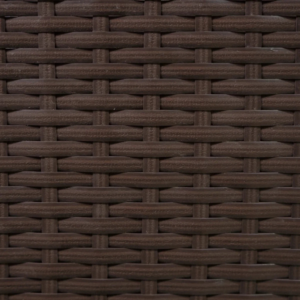 Set d'angolo in rattan e box da giardino Marrone Grande Cuscino Cassapanca 582L Outdoor