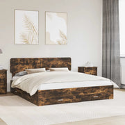 Struttura del letto Rovere fumé 200 x 200 cm Legno multistrato