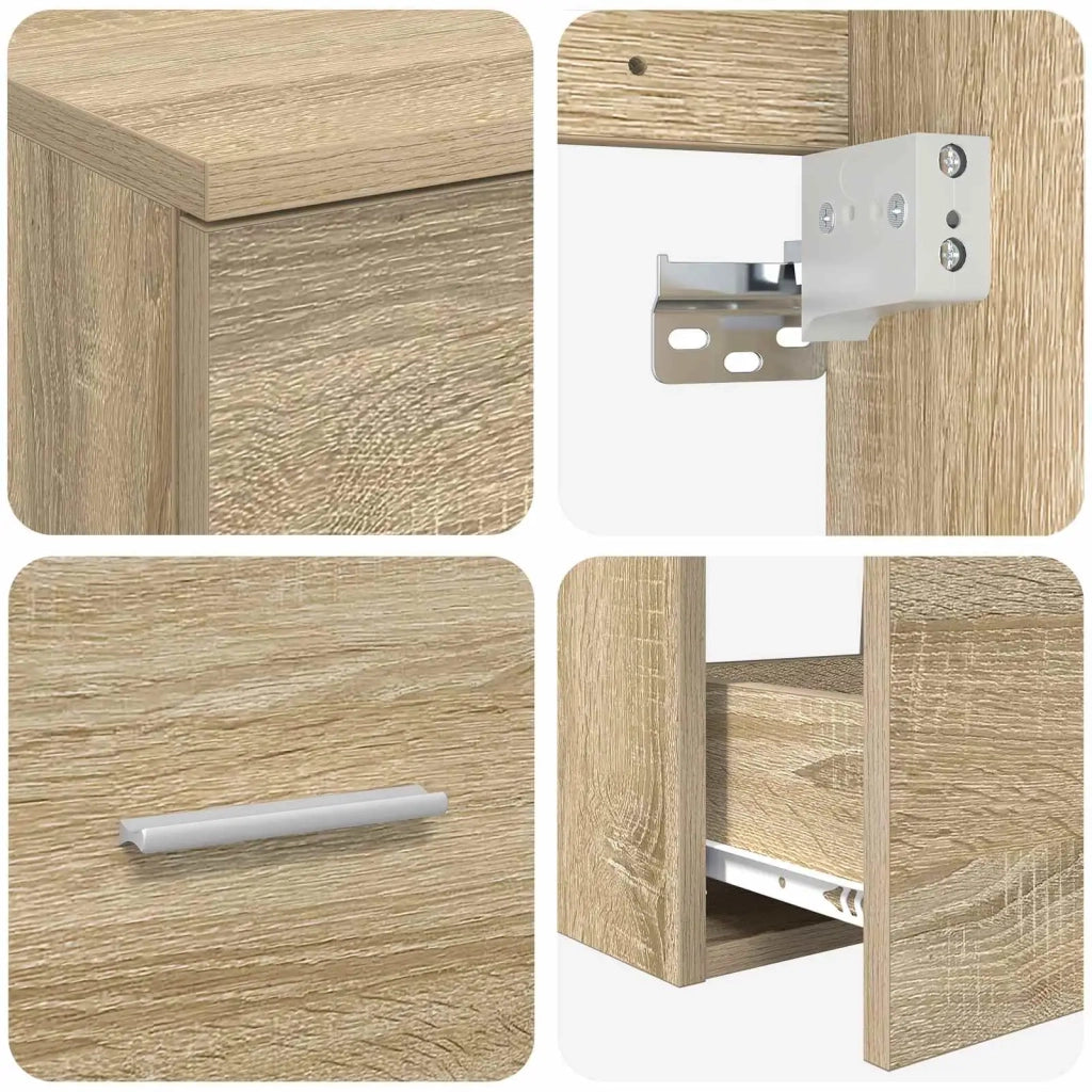 Set di mobili per il bagno 2 pz Rovere Sonoma 3404018