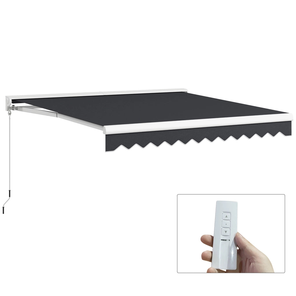 Tenda da giardino retrattile elettrica e manuale ¨C zephmum ¨C 295x250 cm grigio