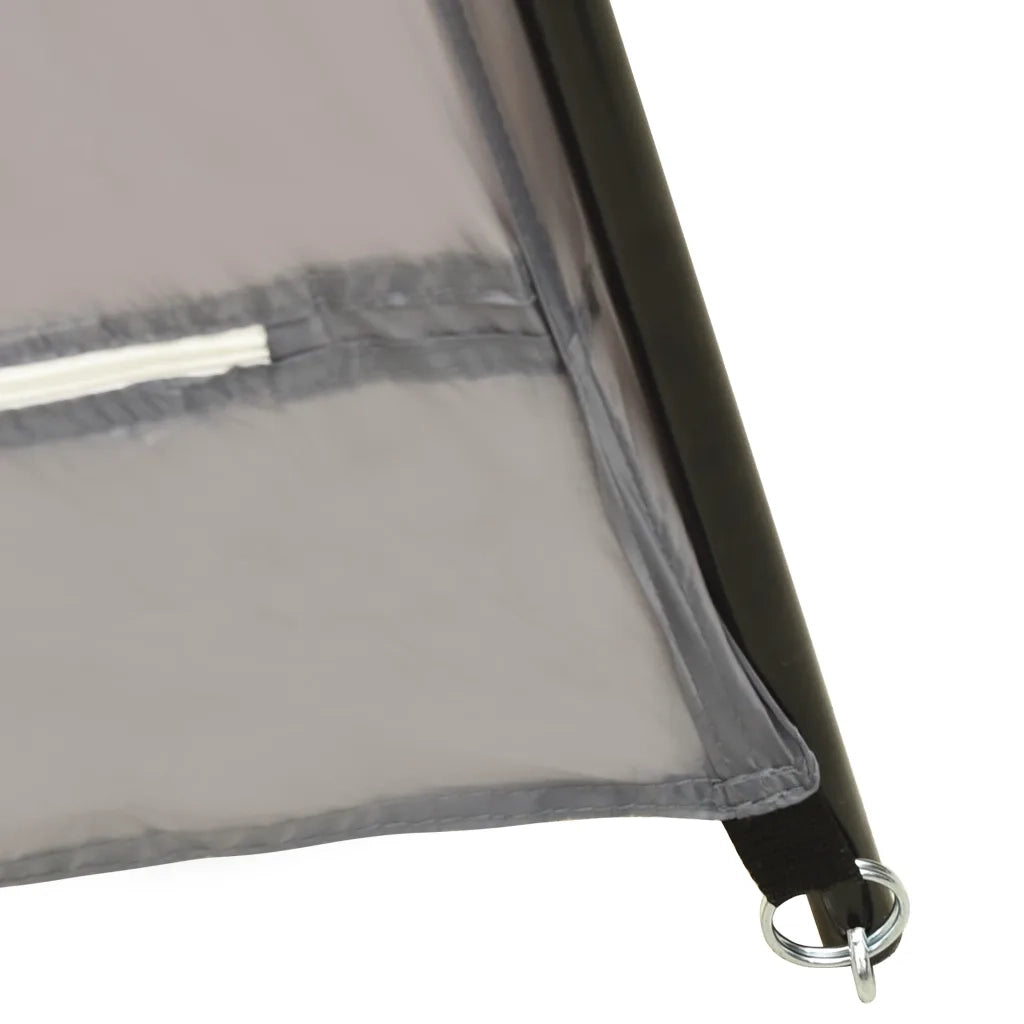 Tenda per Piscina in Tessuto 660x580x250 cm Grigia 93047