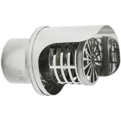 TERMINALE SCARICO PELLET + ANTIVENTO  CM  8