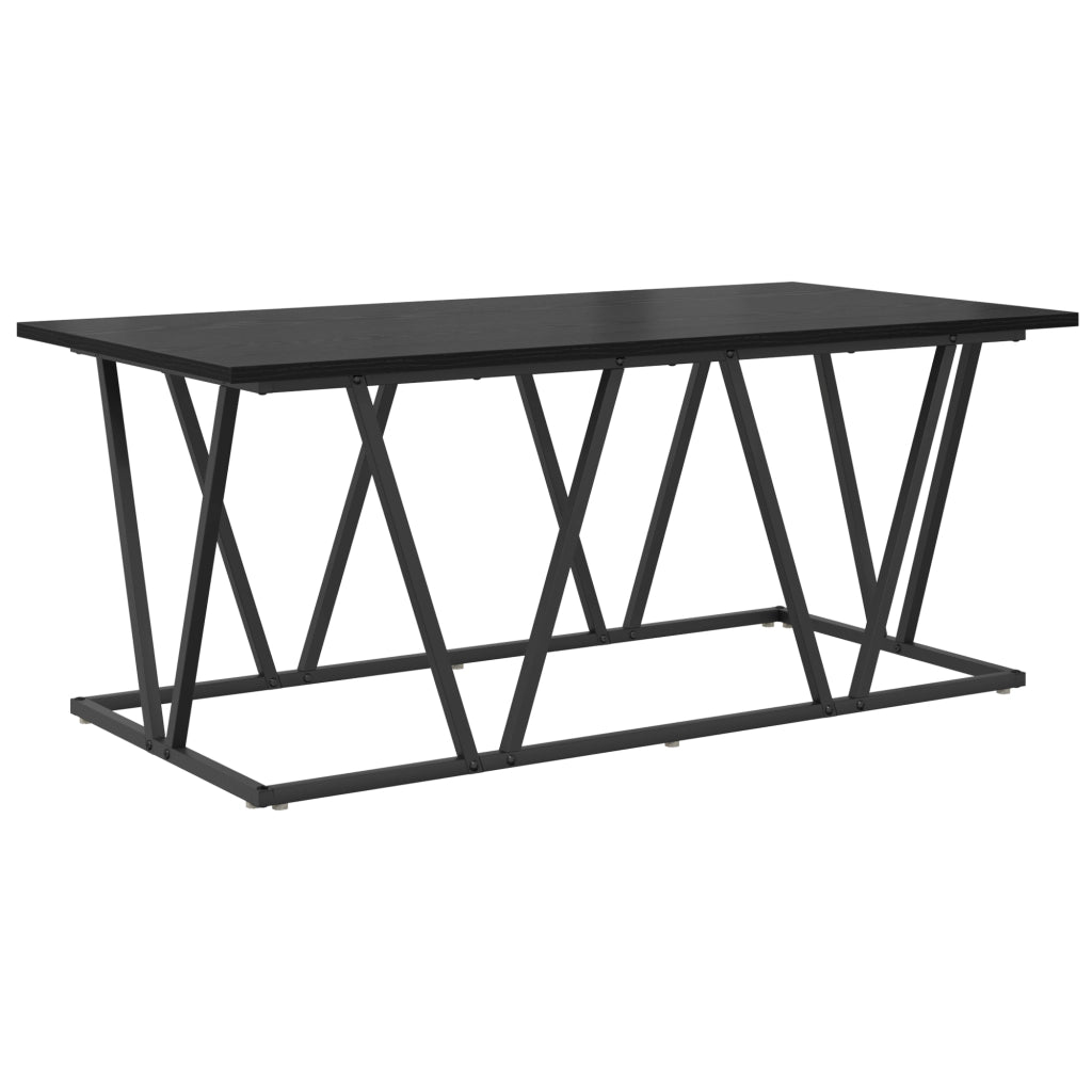 Tavolino da caffÃ¨  Nero Rovere 100x50x40 cm in Legno ingegnerizzato e Metallo