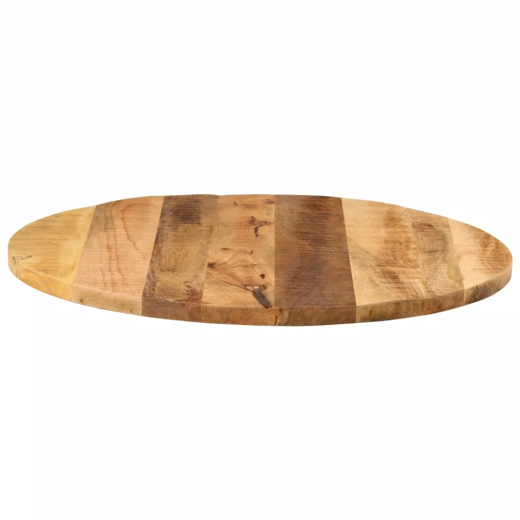 Piano per Tavolo Ã˜ 80x1,5cm Rotondo Legno Massello Grezzo Mango