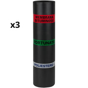 Guaina bituminosa poliestere 4 mm impermeabilizzante casasciutta 3 rotoli 1x10 m
