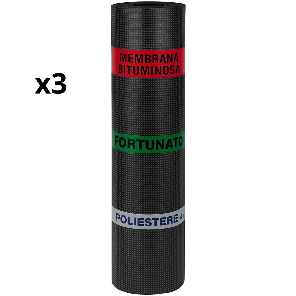 Guaina bituminosa poliestere 4 mm impermeabilizzante casasciutta 3 rotoli 1x10 m