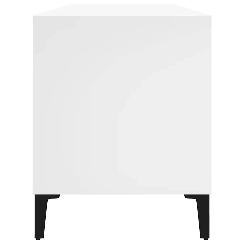 Mobile Porta Dischi Bianco 100x38x48 cm in Legno Multistrato