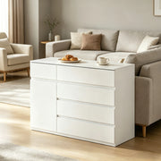 Mobile contenitore bianco con 5 cassetti e armadietto; 100 x 40 x 80 cm