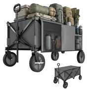 Carrello da giardino pieghevole ¨C zephmum ¨C 100x55x93 cm, acciaio, grigio scuro