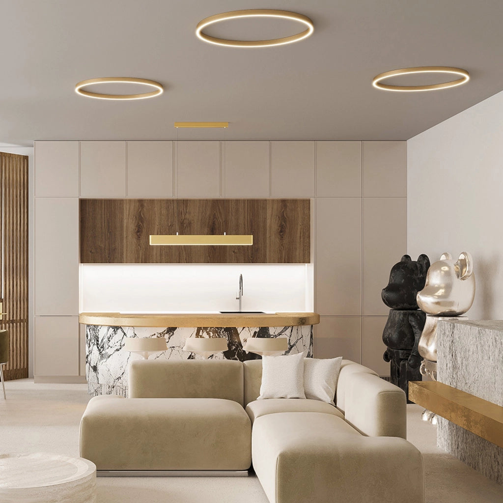Maytoni Lampadario Moderno Rim 1 luce LED integrato ottone alluminio