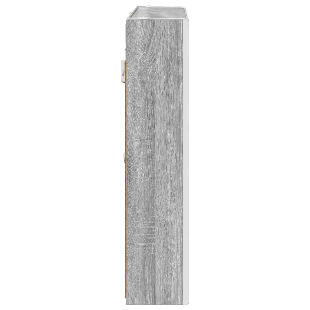 Mobiletto per specchio da bagno con lo scaffale Grigio Sonoma 889260