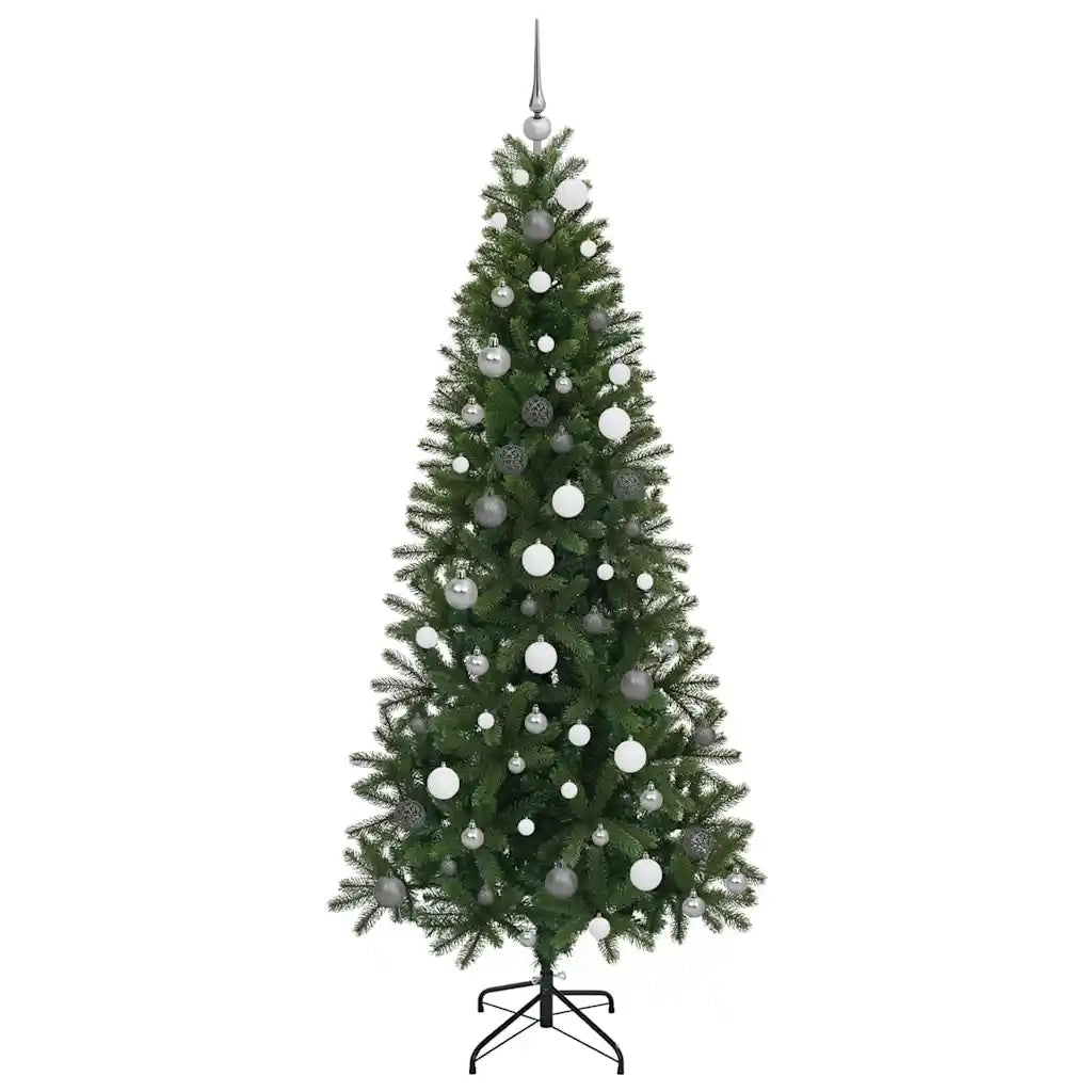 Albero di Natale artificiale con 300 LED Verde 210 cm PE e PVC