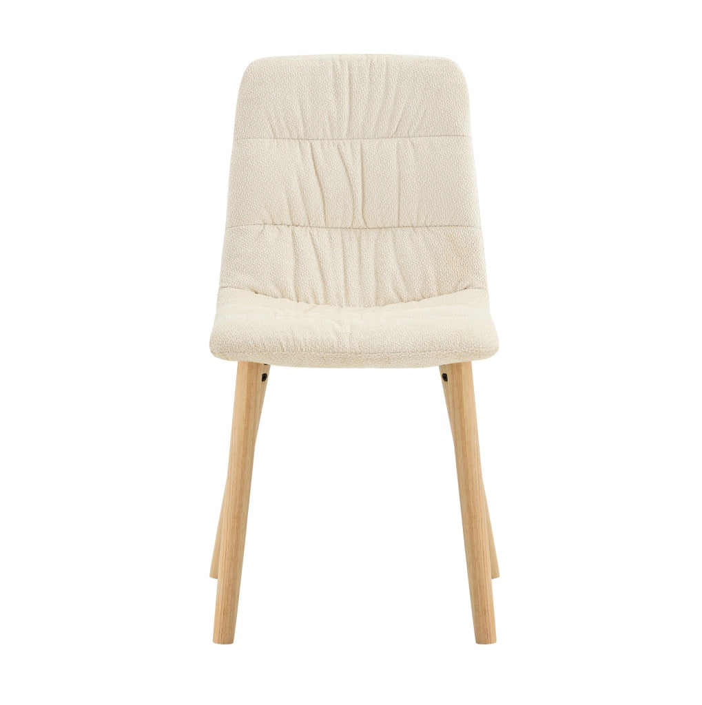 Sedia da pranzo 88 cm bianca in tessuto, set da 2, stile nordico per cucina