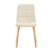 Sedia da pranzo 88 cm bianca in tessuto, set da 2, stile nordico per cucina