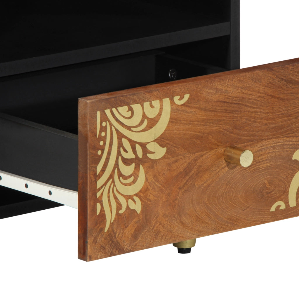 Tavolino da caffÃ¨ 80x54x40 cm in legno massello di mango