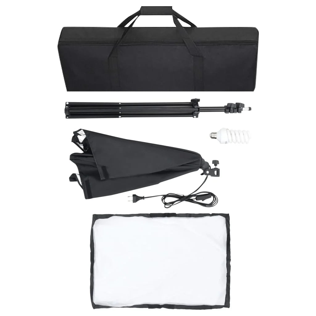 Kit professionale per studio fotografico con softbox e fondale verde 02_0001431