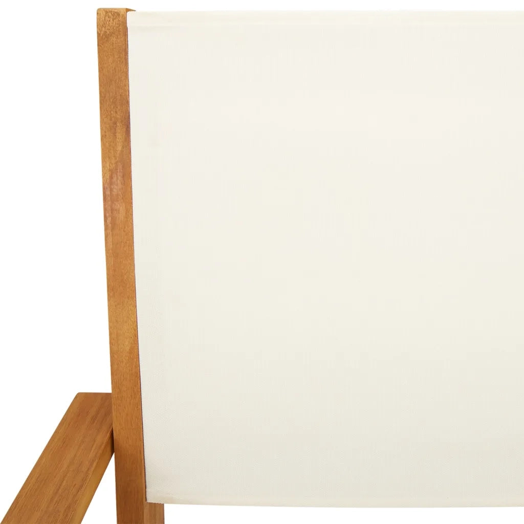 Set da Bistrot 3pz Bianco Crema in Tessuto e Legno Massello 3281796