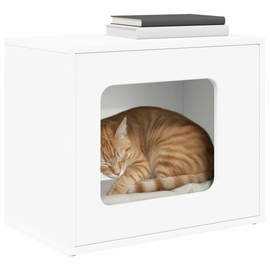 Casa per Gatti Bianco 51 x 30 x 42 cm Legno multistrato