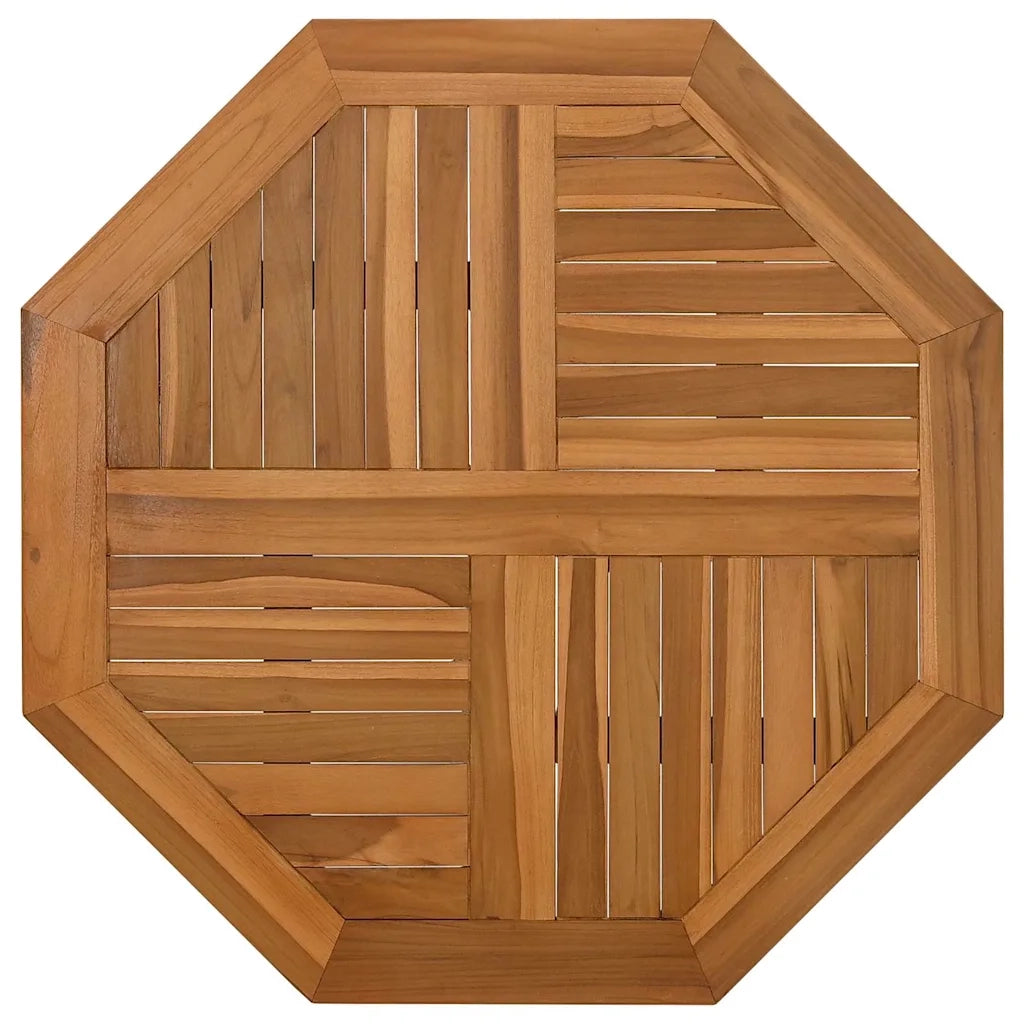 Piano per Tavolo 80x80x2,5 cm Ottagonale Legno Massello di Teak 366666