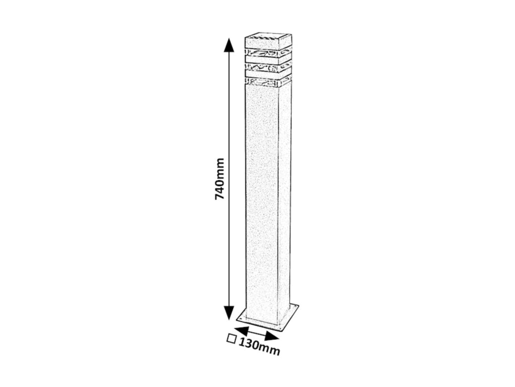 Lampada da giardino Ankara 74cm E27 IP44 antracite Rabalux