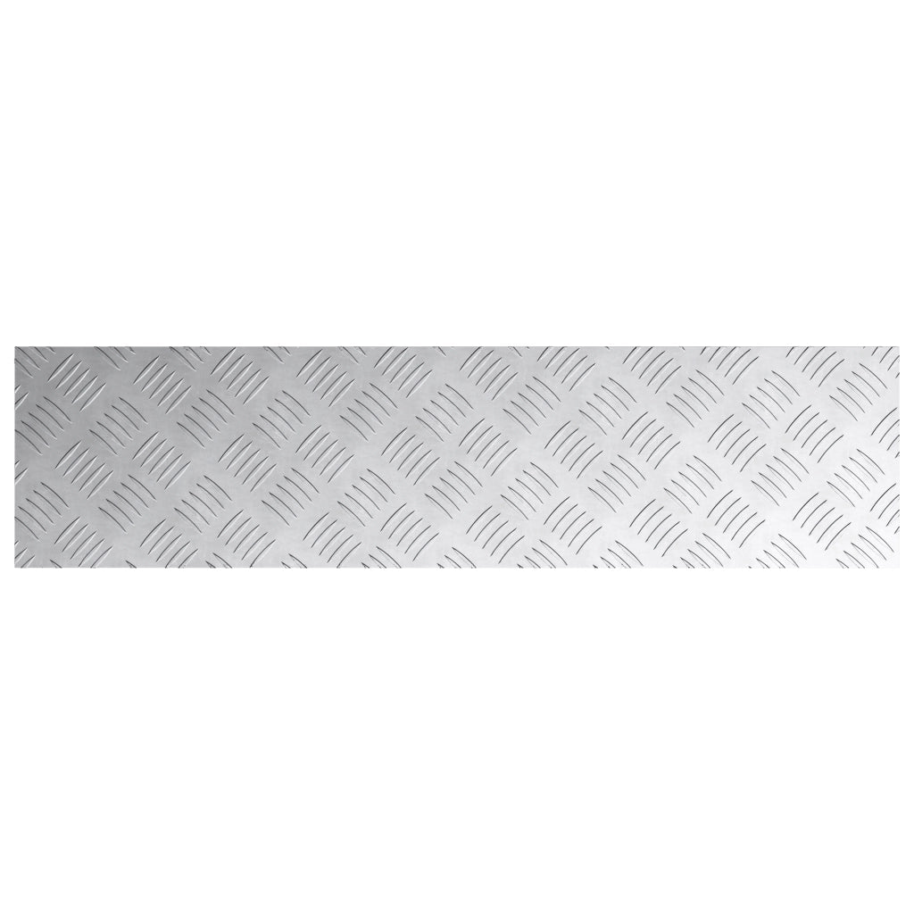 Panche in Alluminio a Quadri 2 pz Antiscivolo 100x25 cm