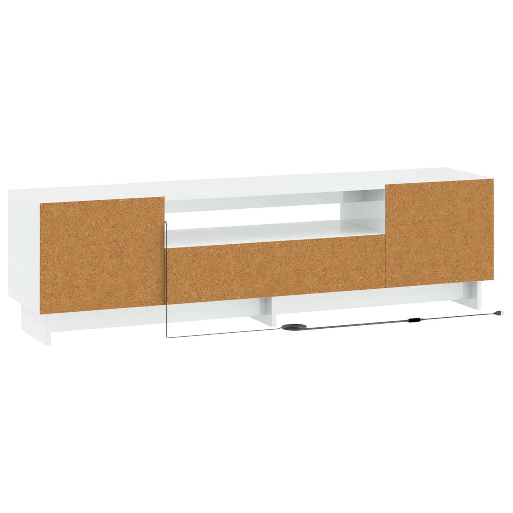 Mobile TV LED Bianco Lucido Legno ingegnerizzato 896029