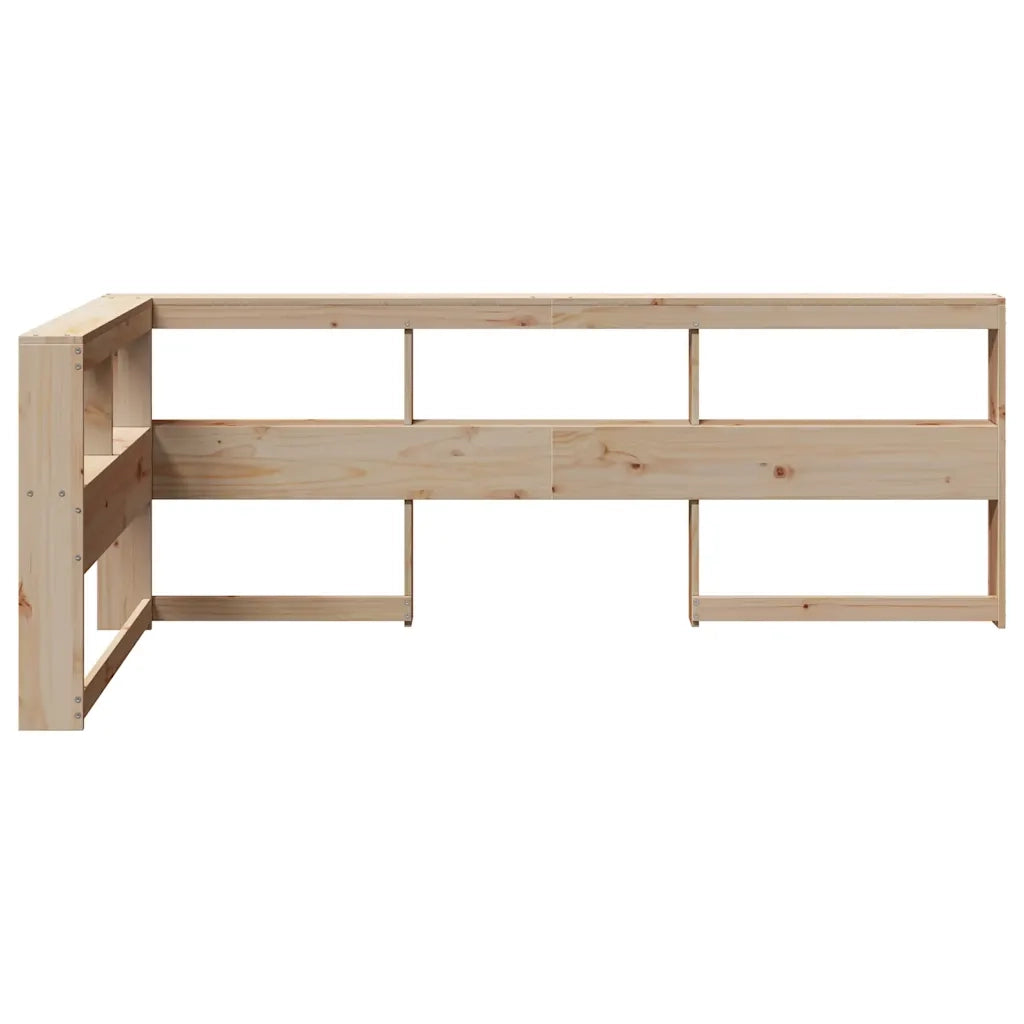 Testiera Libreria a L 80 cm in Legno Massello di Pino 859277