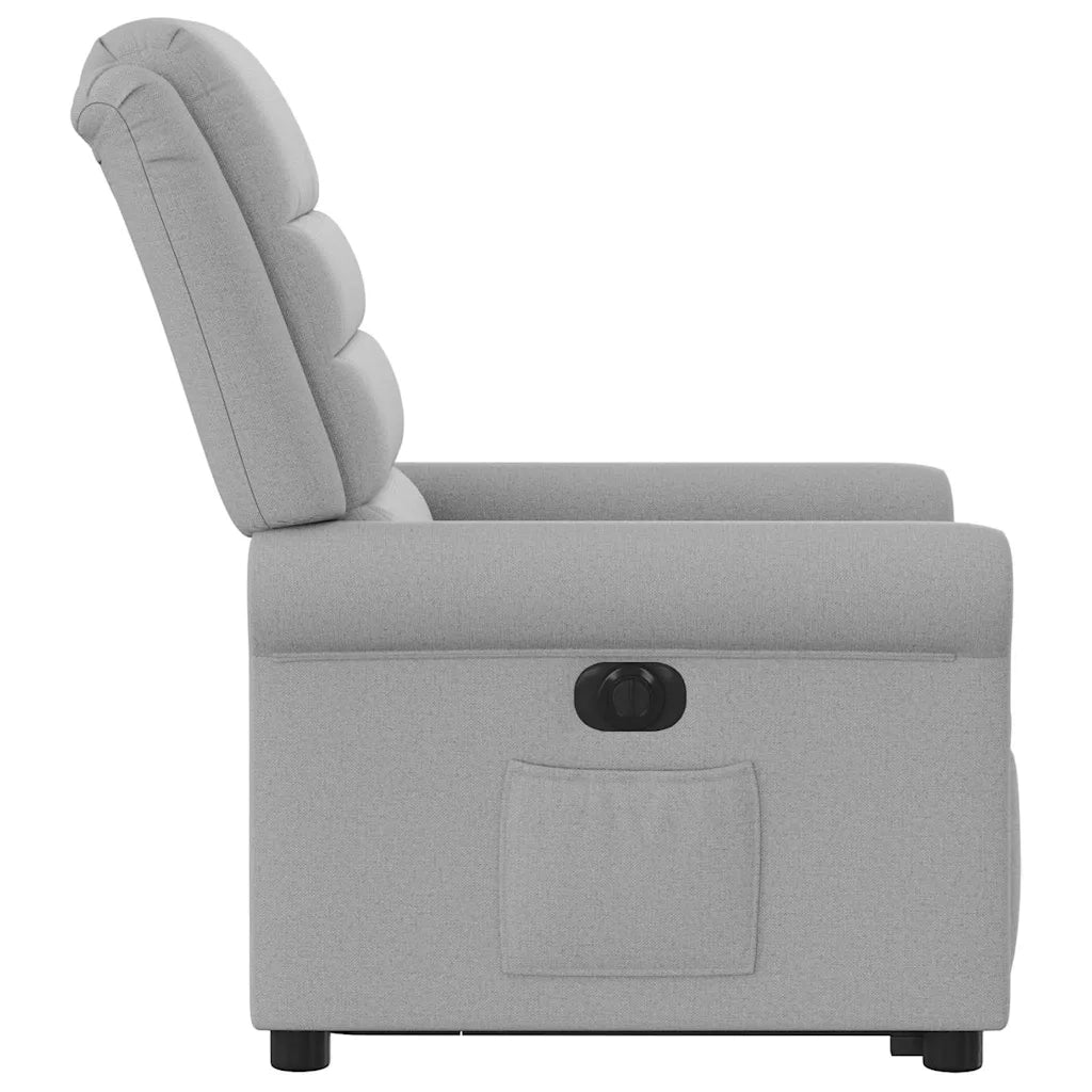 Poltrona Alzapersona Reclinabile Elettrica Grigi Nuvola Tessuto 3303343