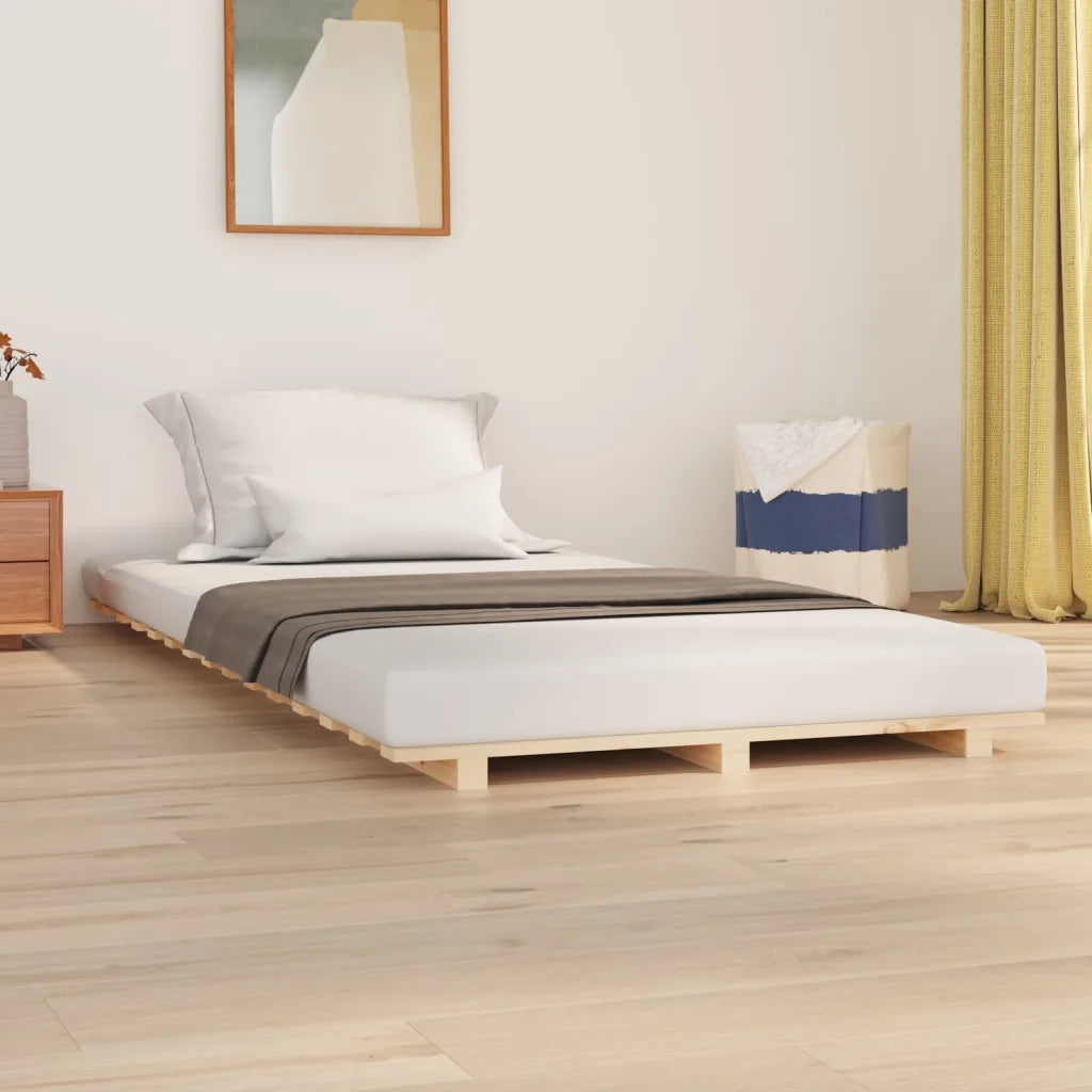 Letto senza Materasso 90x190 cm in Legno Massello di Pino 824588