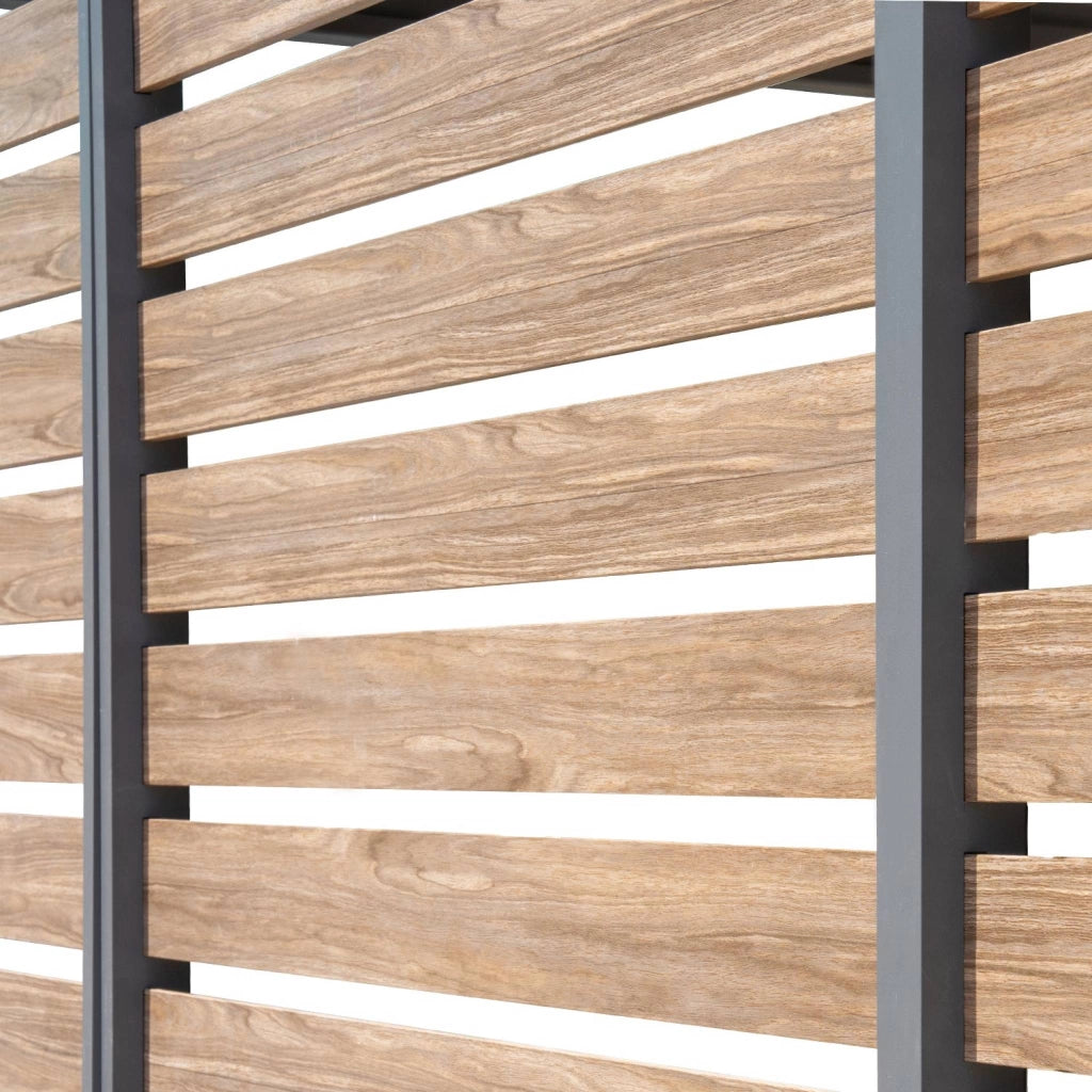 Persiana 1.3m in alluminio effetto legno per pergola triomphe 3x4m,