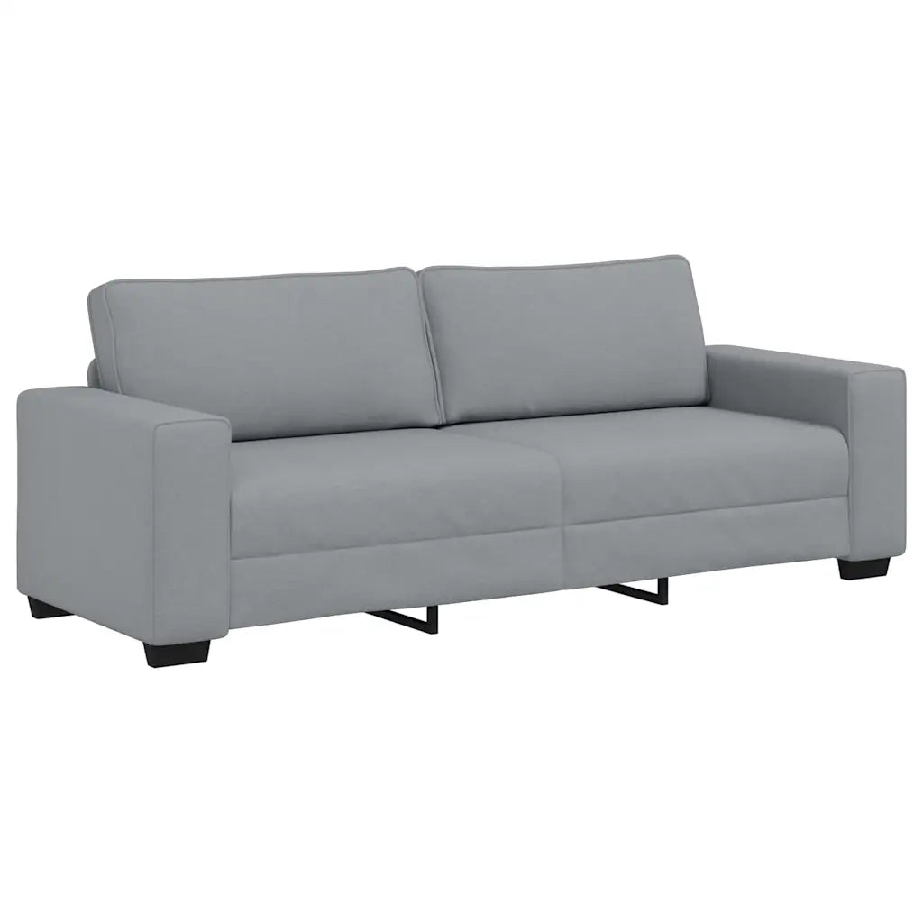 Set di Divani 3 pz con Cuscini Grigio Chiaro in Tessuto 3324649