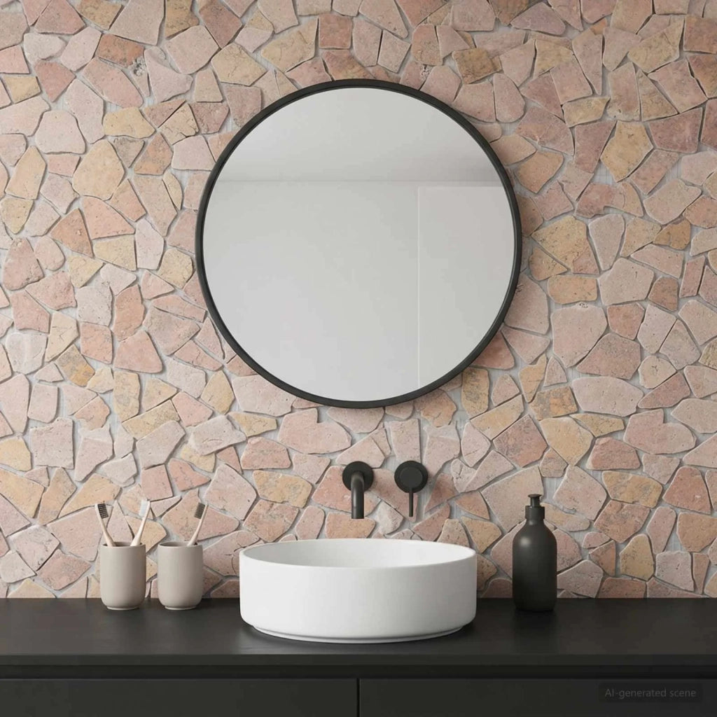 Piastrelle Mosaico Rosso 30 x 30 cm Marmo 42033529
