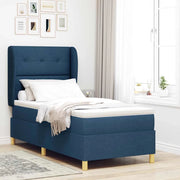 Letto a molle con materasso Blu 190 x 90 cm Tessuto 3340731