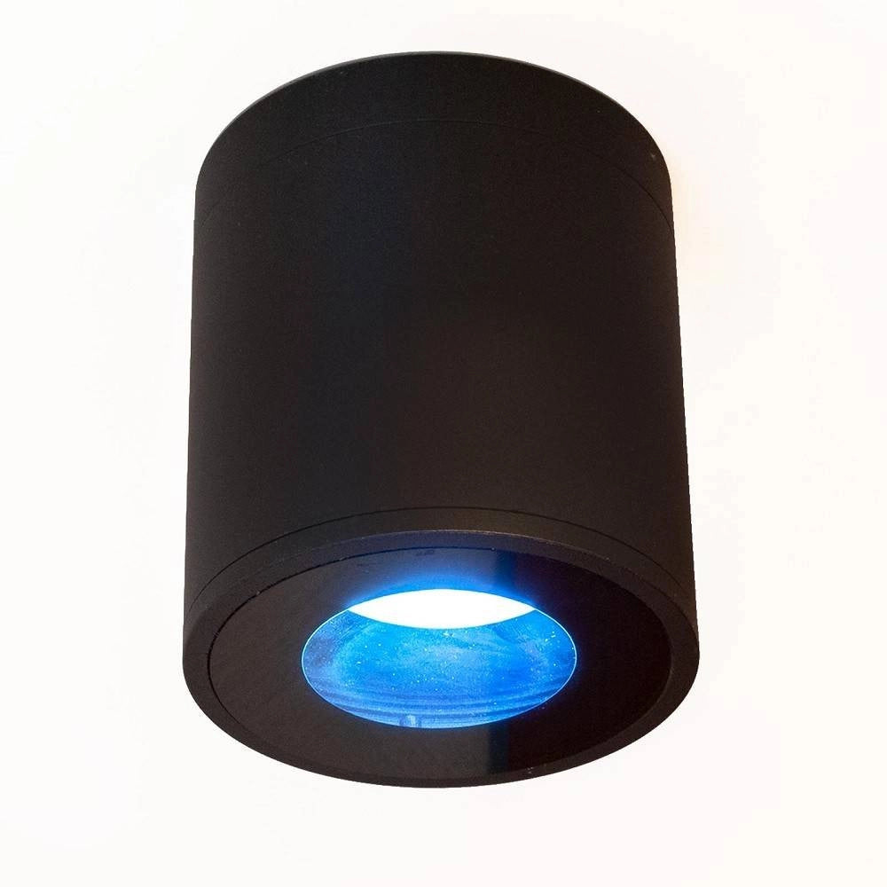 Trade Shop - Faretto Lampada Soffitto Bagno Vasca Box Doccia Portalampada Gu10 Impermeabile Ip65 - Nero