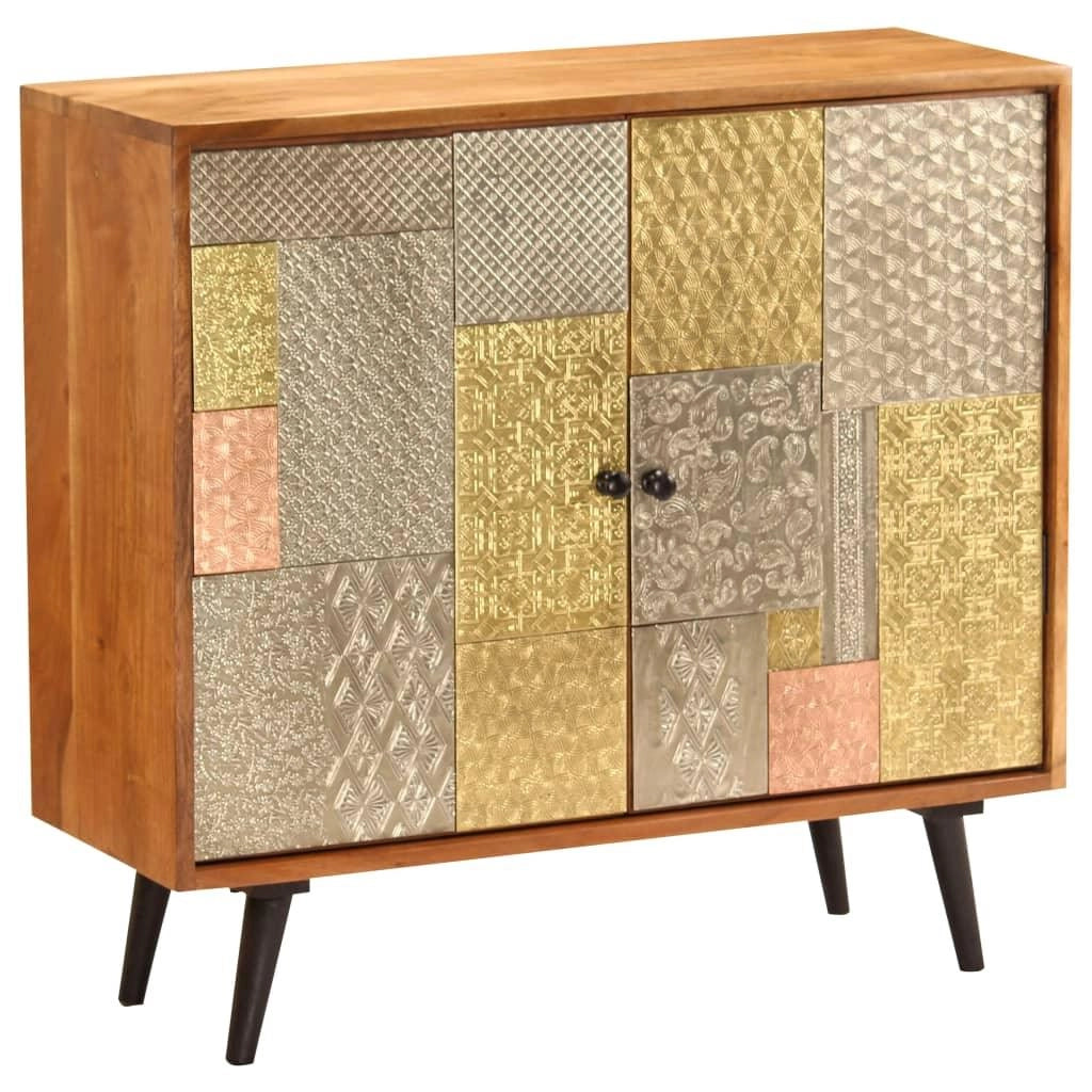 Buffet credenza mobiletto consolle mobile contenitore 80 cm legno massello di acacia 4402249