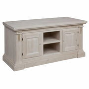 Porta tv 2 porte in legno grezzo arte povera  l.158 p.60 h.62 (401) - Mobili 2G