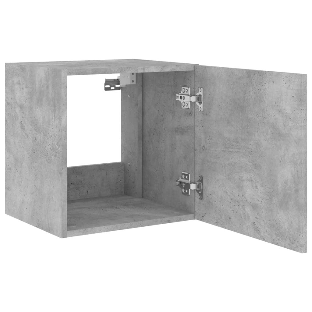 Mobile TV multimediale da parete mensola TV credenza mobile TV sala da pranzo soggiorno camera da letto e luci LED 2 pezzi 40,5 x 35 x 40 cm grigio 02_0029130