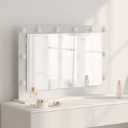 Specchio da toeletta con luci LED Bianco 80x55x18 cm