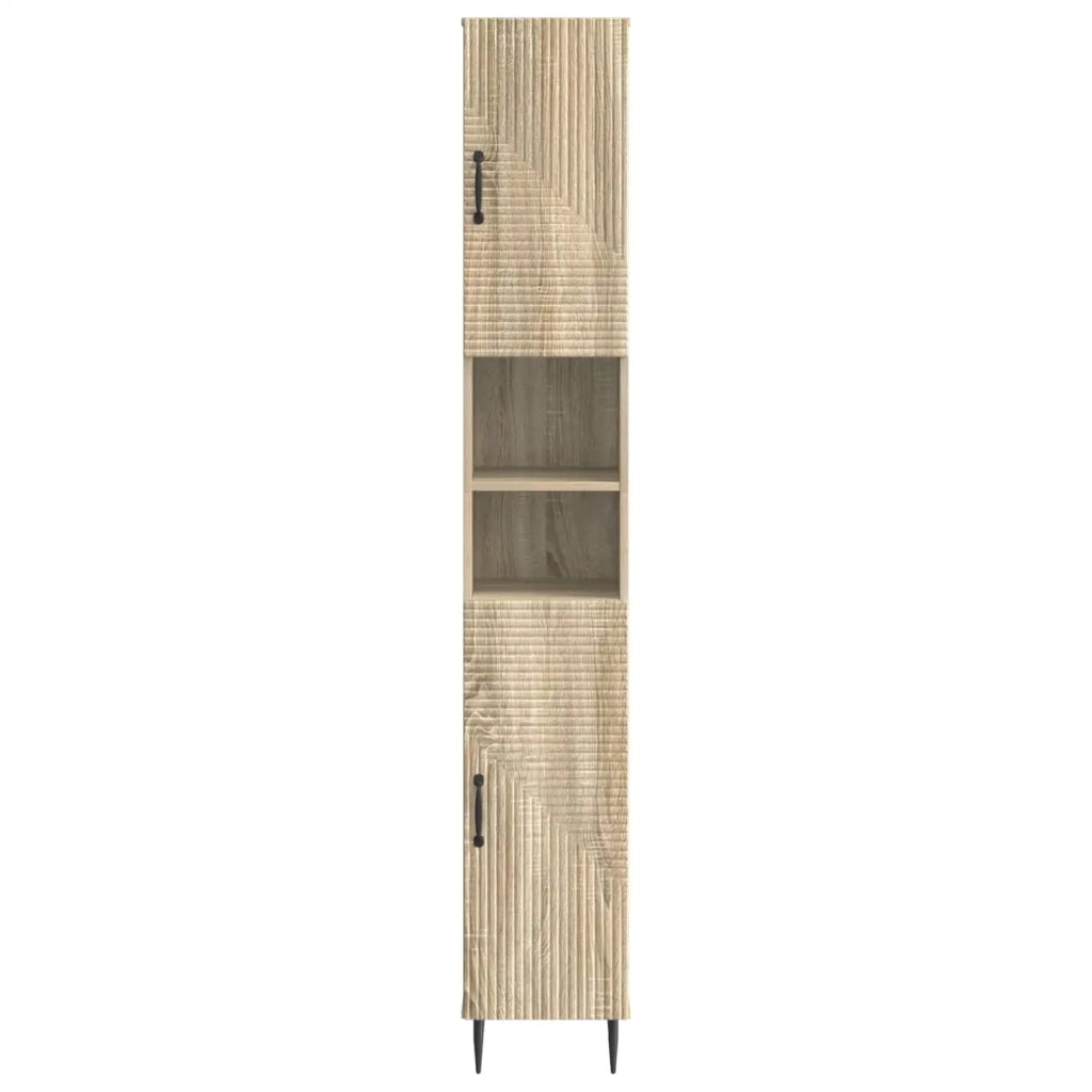 Armadio da Bagno con Ripiano Aperto HAARLEM Rovere Sonoma 896817